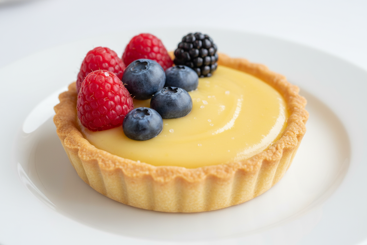 with some berries on top